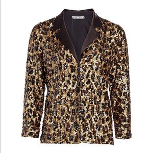 NWT Alice + Olivia Leopard Sequin Top